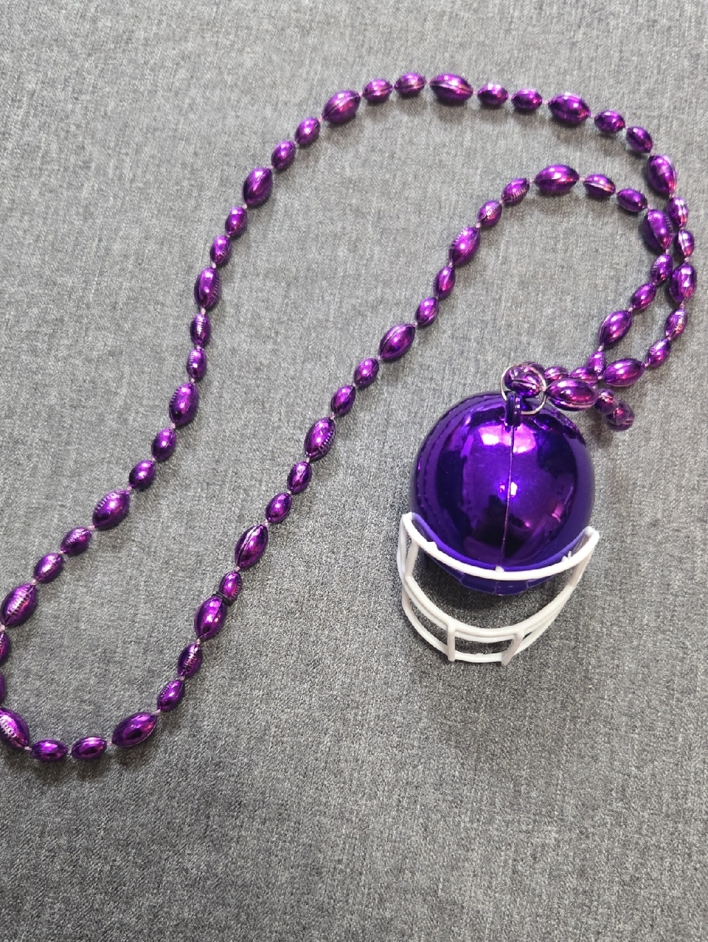 Tarleton State University Purple Football Helmet Pendant Necklace